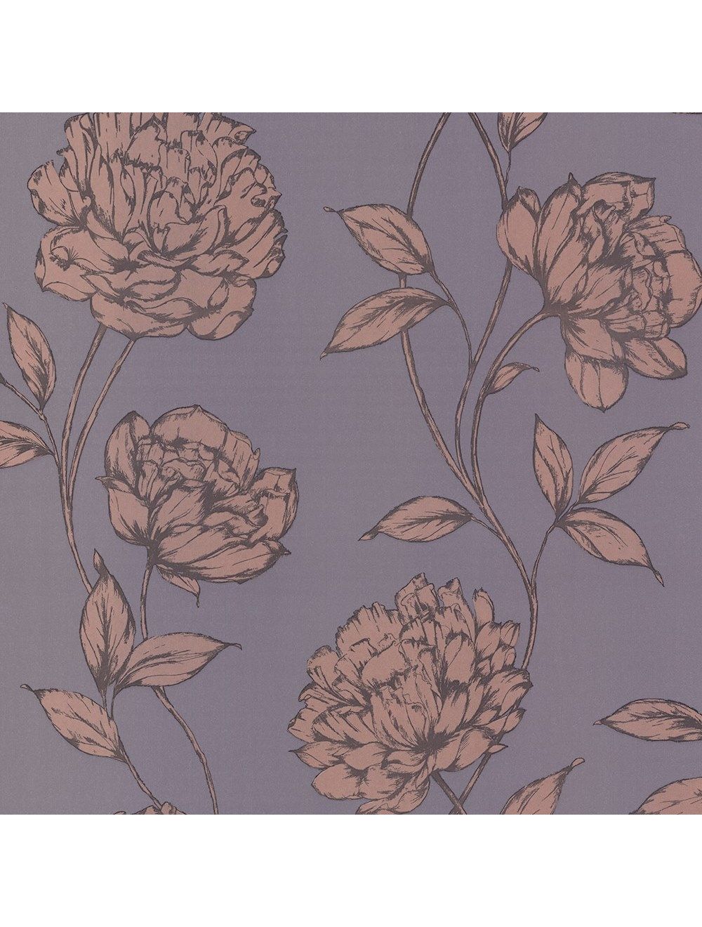 Arthouse Pretty Floral Charcoal Rose Gold Wallpaper 688001 - DecorSave  Wallpapers