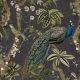 Holden Decor Peacock Woods Charcoal Wallpaper 13681