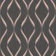 Muriva Indra Wave Charcoal Rose Gold Wallpaper 154114