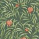 Belgravia Decor Pomegranate Deep Green Orange Wallpaper 9613