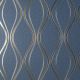 Vymura Foil Platinum Contour Wave Blue Wallpaper FD42801