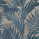 Design ID Grace Tropical Palm Taupe Blue Wallpaper GR322108