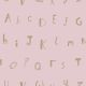 Holden Decor Make Believe Alphabet Pink Gold Wallpaper 12563