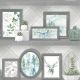 Holden Decor Whitcliffe Stag Frames Grey Teal Wallpaper 90730
