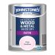 Johnstones Interior Wood & Metal Quick Dry Satin Paint 750ml Pink Cadillac