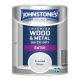 Johnstones Interior Wood & Metal Quick Dry Satin Paint 750ml Frosted Silver