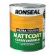 Ronseal Ultra Tough Varnish 2.5l MattCoat