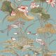 Design ID Tapestry Lotus Pond Teal Wallpaper TP422704