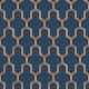 Design ID Wall Fabric Geometric Silk Deep Blue Copper Wallpaper WF121027