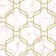 Holden Decor Fantasia Hexagon Geo Pink Gold Wallpaper 90711